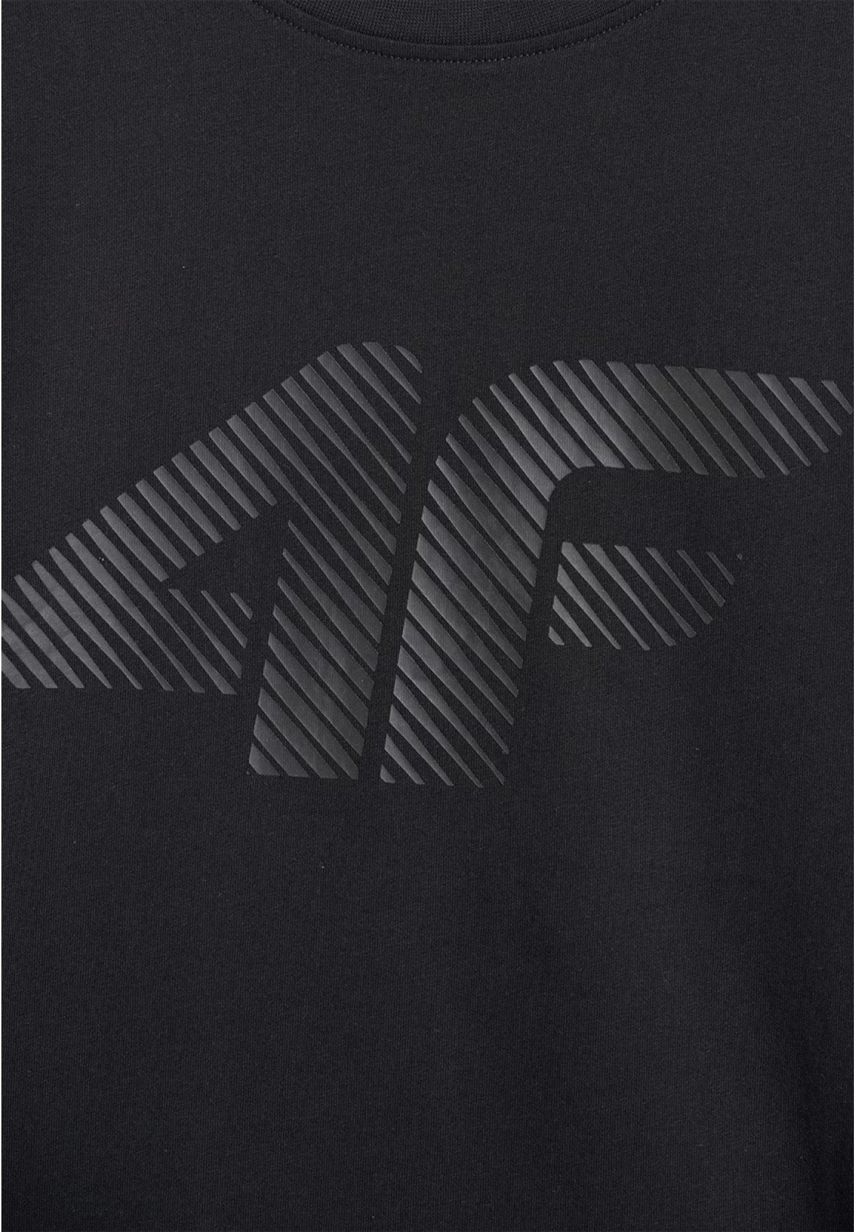Koszulka Męska 4F T-shirt Z Nadrukiem Regular Czarna 4FWMM00TTSHM2257