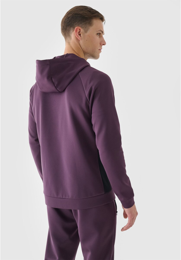 Bluza Męska 4F Rozpinana Sportowa Treningowa Fioletowa 4FWAW24TFSWM405