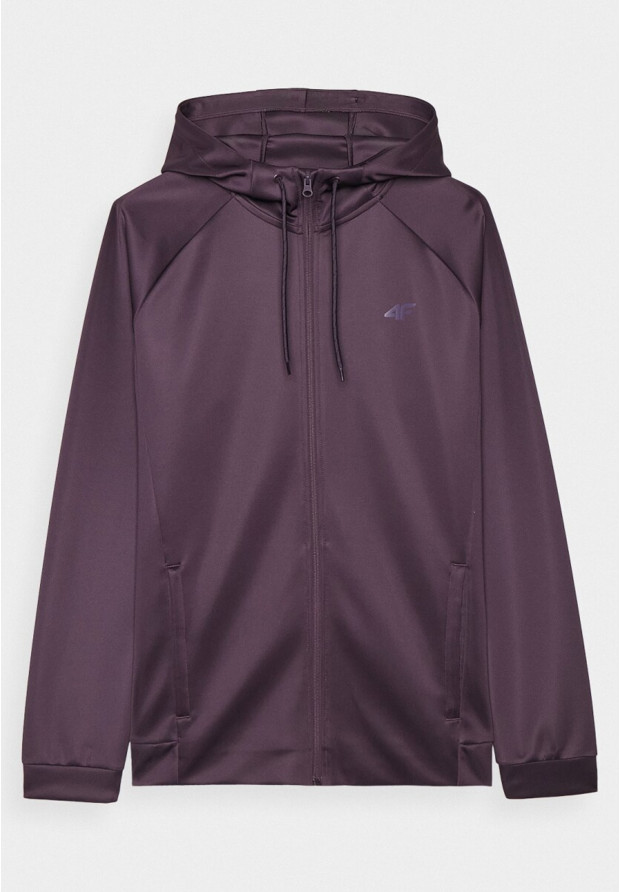 Bluza Męska 4F Rozpinana Sportowa Treningowa Fioletowa 4FWAW24TFSWM405
