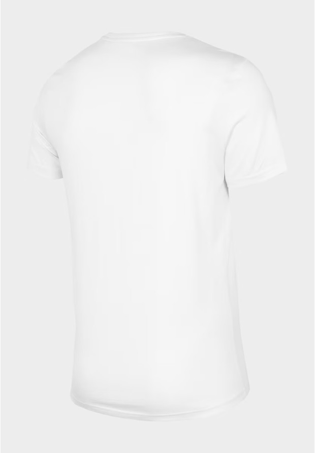Koszulka Męska 4F T-shirt Z Logo Regular Biały NOSH4-TSM003B