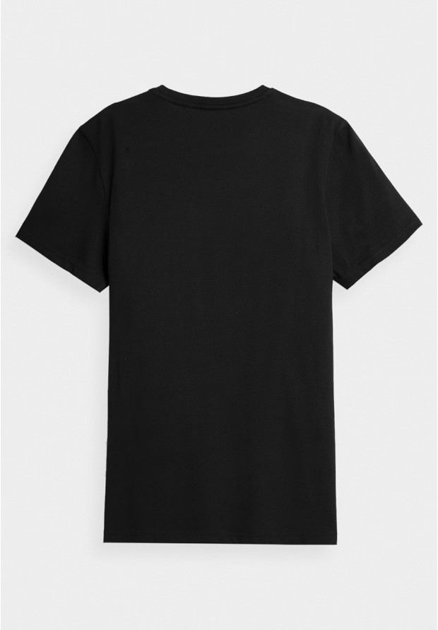 Koszulka Męska 4F T-shirt Z Logo Regular Czarny NOSH4-TSM003B