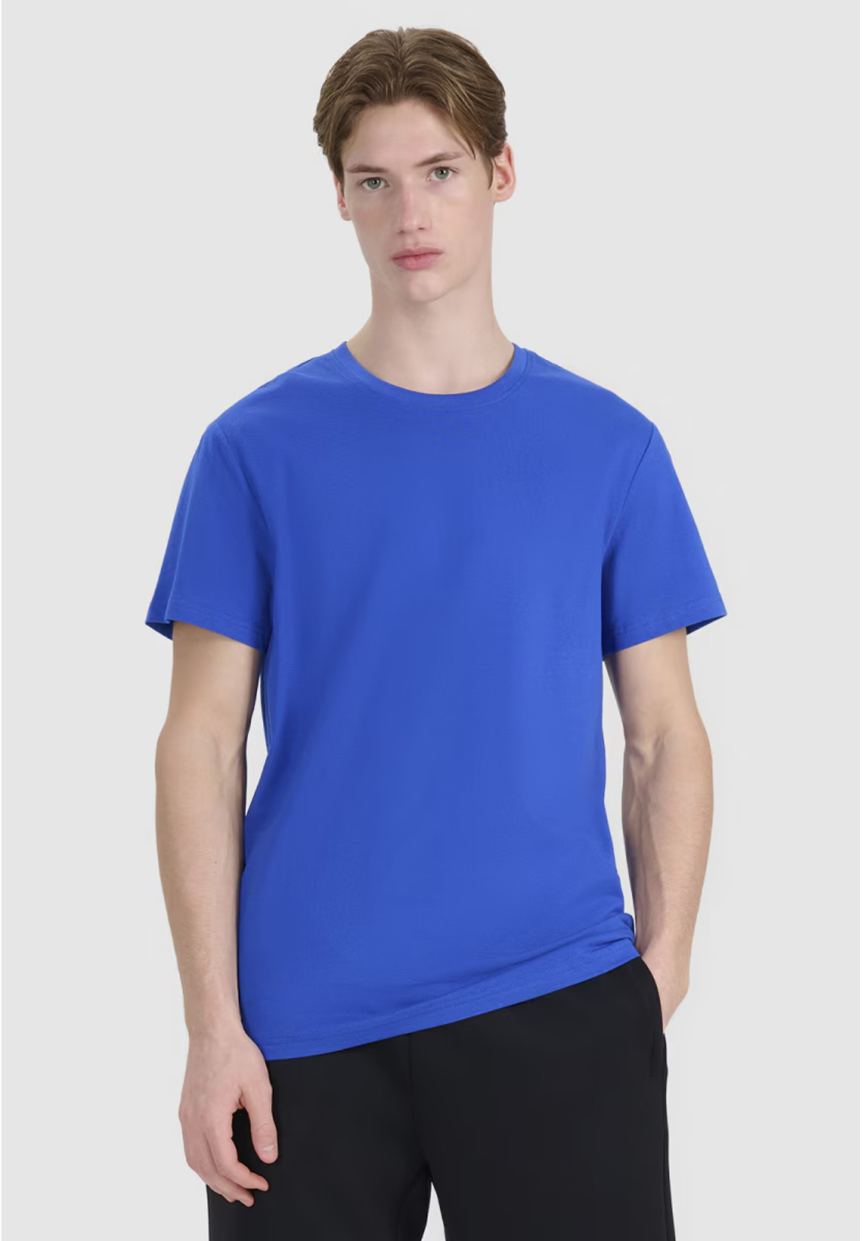 Koszulka Męska 4F T-shirt Basic Regular Niebieski 4FSMM00TTSHM2764
