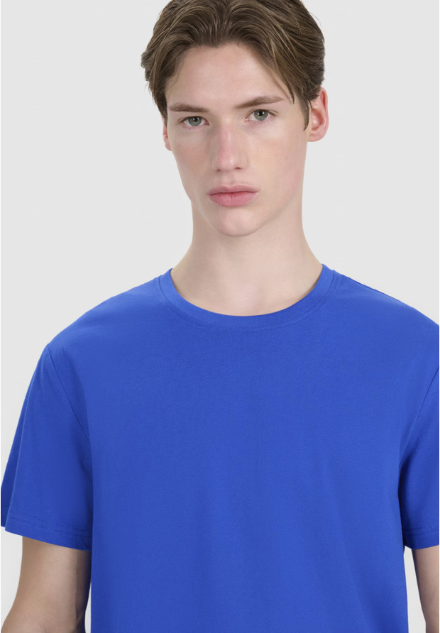 Koszulka Męska 4F T-shirt Basic Regular Niebieski 4FSMM00TTSHM2764