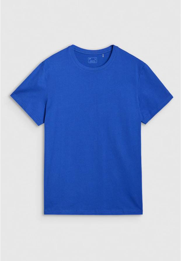 Koszulka Męska 4F T-shirt Basic Regular Niebieski 4FSMM00TTSHM2764