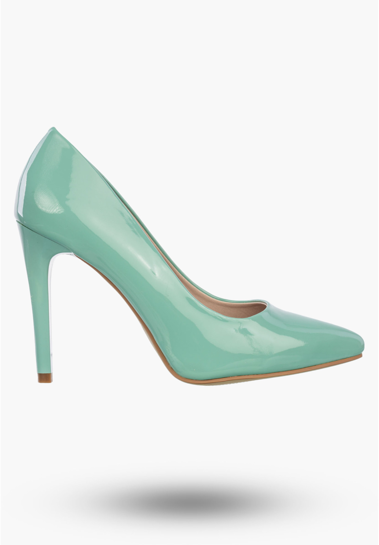 Szpilki Damskie Ekoskóra Eleganckie Buty Na Obcasie Klasyczne Miętowe