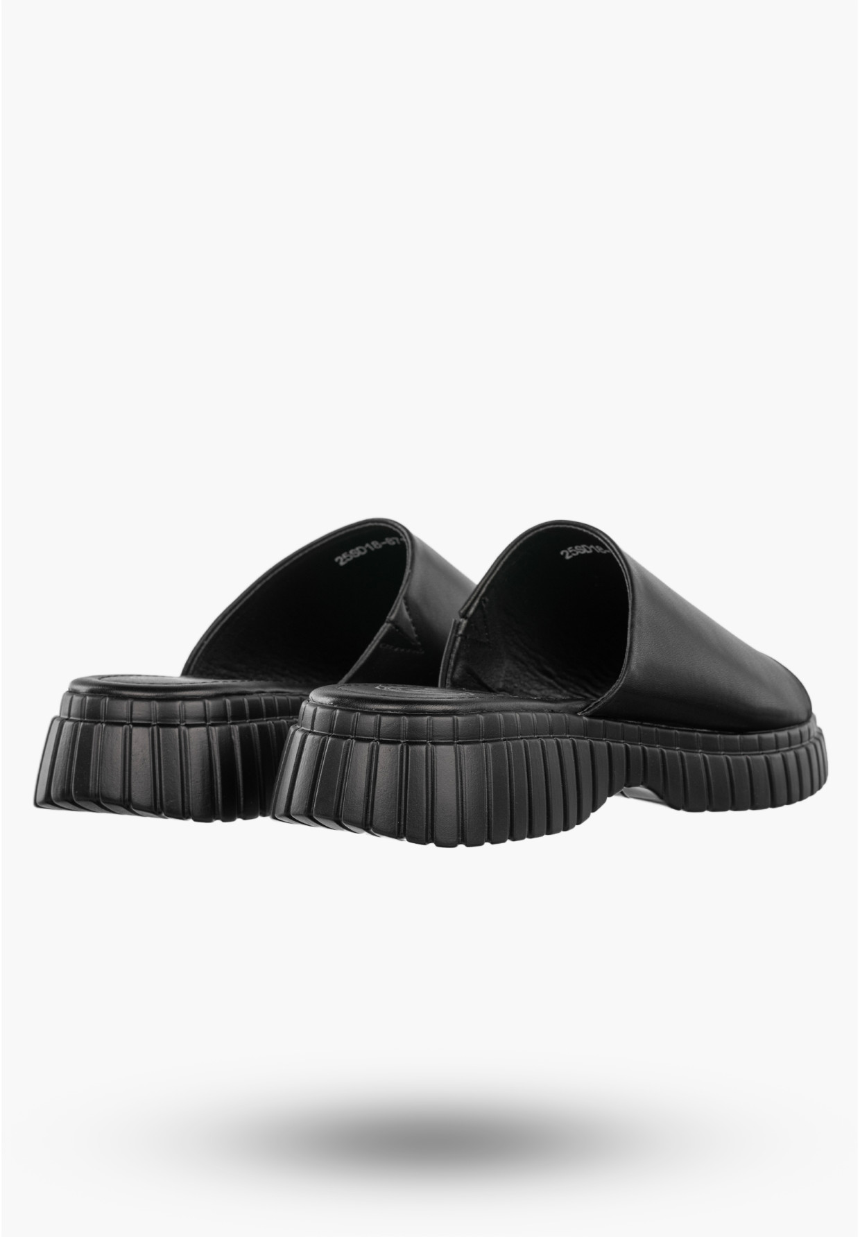 Klapki Damskie Skórzane Buty Eleganckie Klasyczne Czarne Jezzi