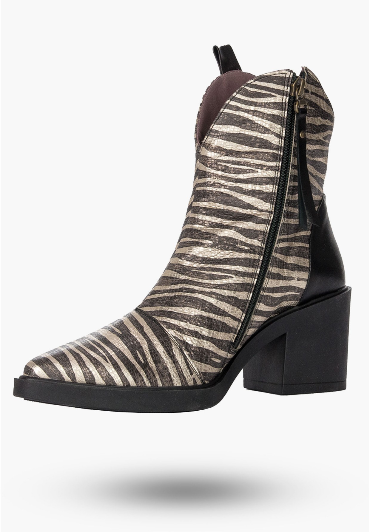 Botki Damskie West Low Zebra Opra Shoes