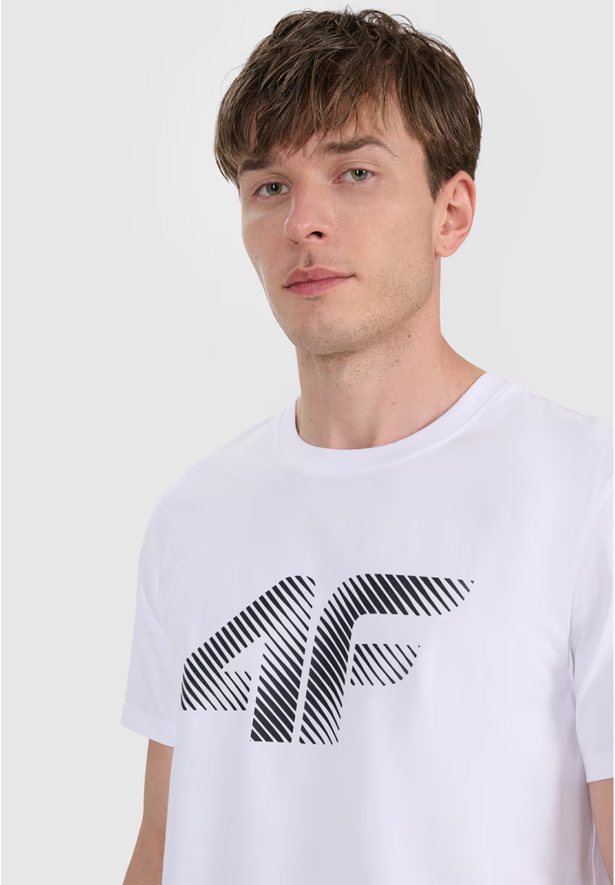 Koszulka Męska 4F T-shirt Z Nadrukiem Regular Biały 4FWMM00TTSHM2257