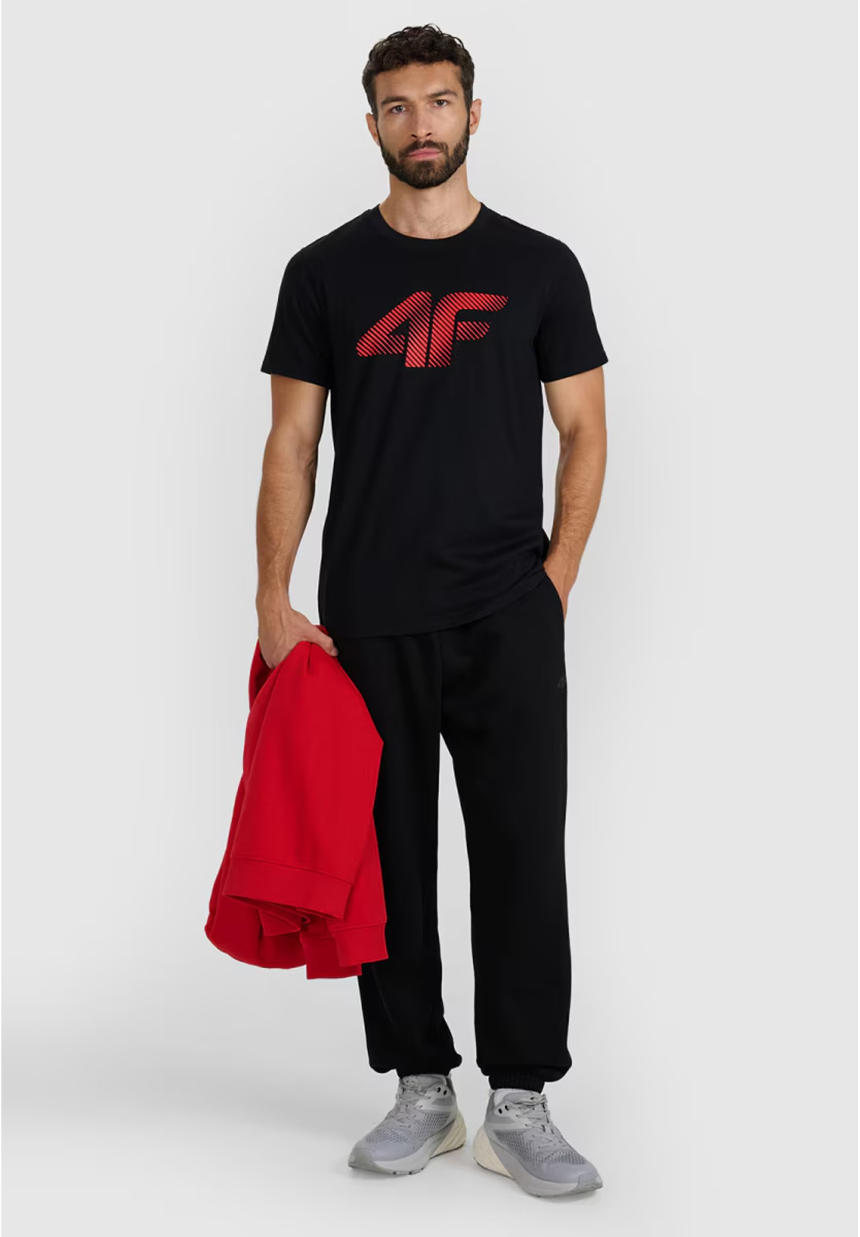 Koszulka Męska 4F T-shirt Z Nadrukiem Regular Czarny 4FWMM00TTSHM2257