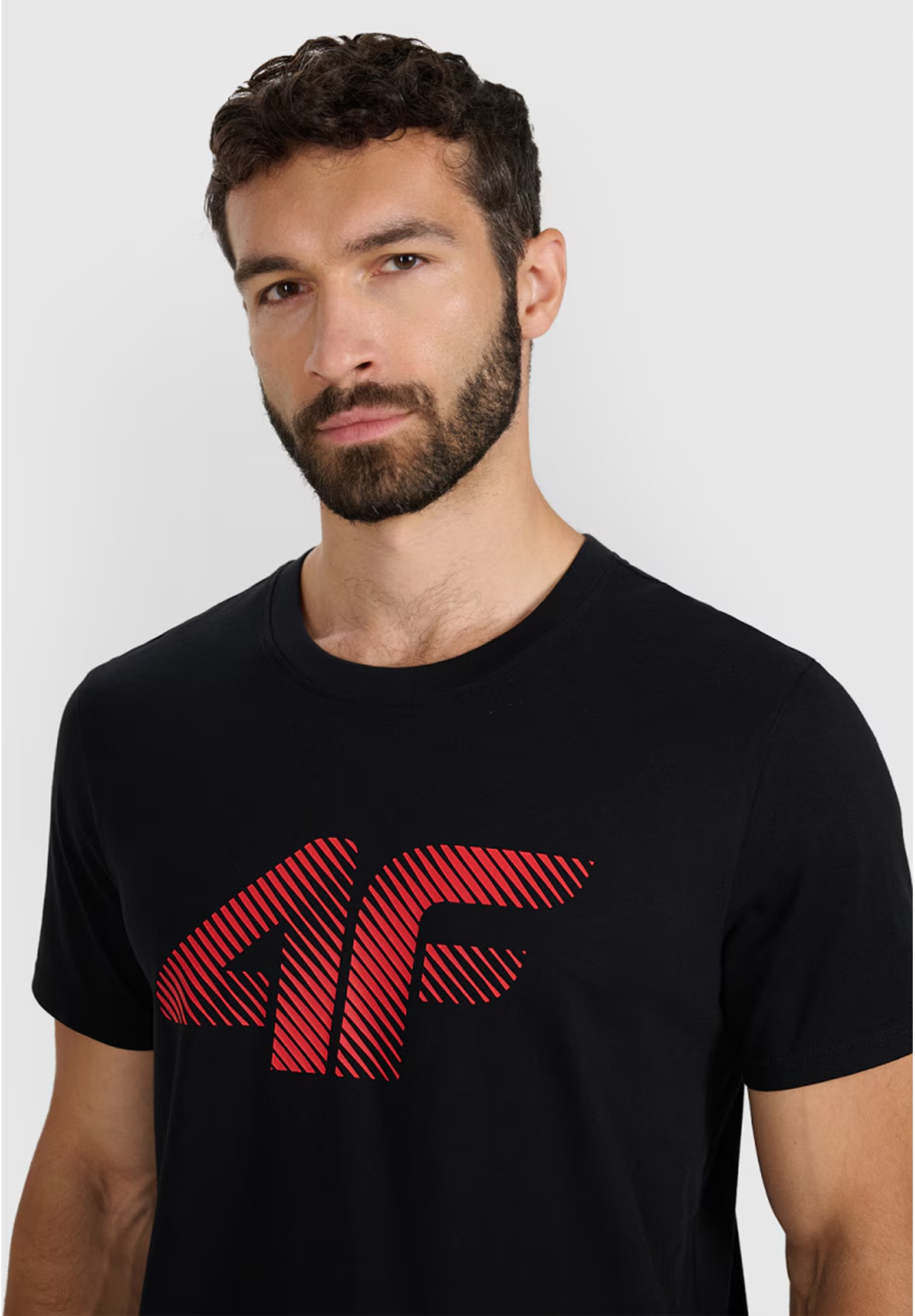 Koszulka Męska 4F T-shirt Z Nadrukiem Regular Czarny 4FWMM00TTSHM2257