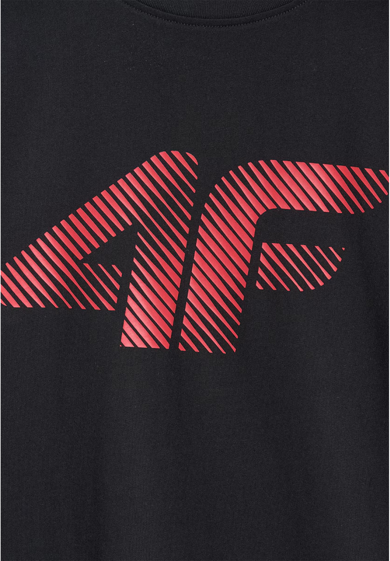 Koszulka Męska 4F T-shirt Z Nadrukiem Regular Czarny 4FWMM00TTSHM2257