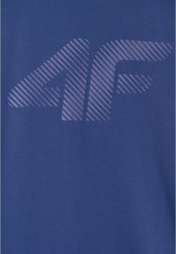 Koszulka Męska 4F T-shirt Z Nadrukiem Regular Granatowa 4FWMM00TTSHM2257