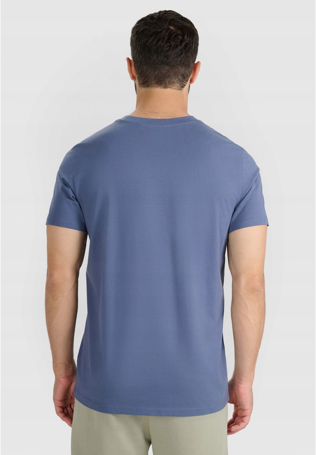 Koszulka Męska 4F T-shirt Z Nadrukiem Regular Niebieski 4FWMM00TTSHM2257