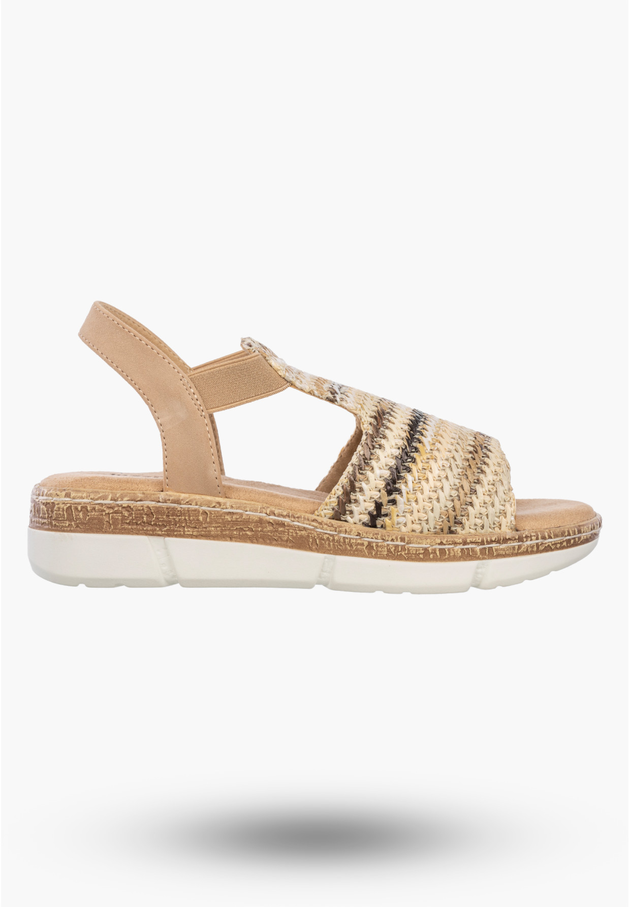 Sandały Damskie Buty Letnie Stylowe Wygodne Plecione Beżowe Jezzi