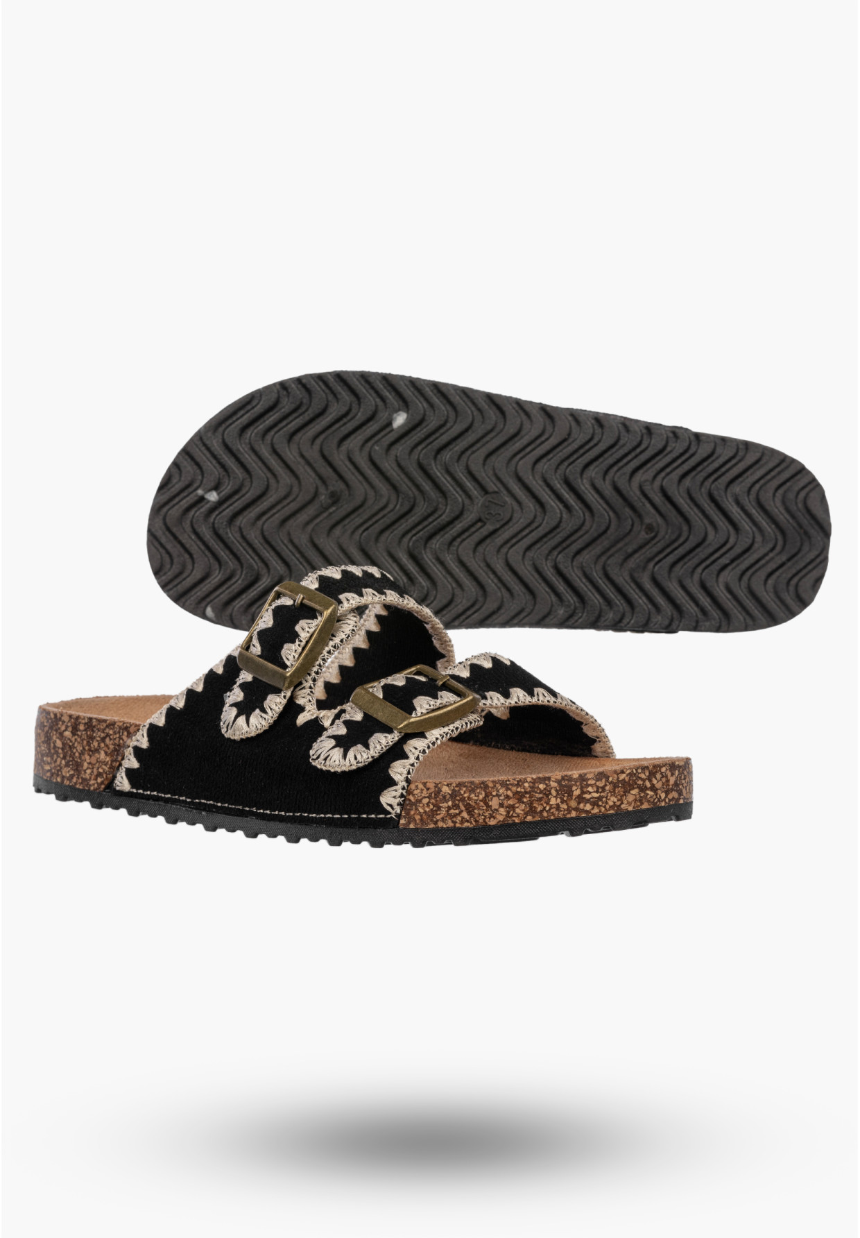 Klapki Damskie Boho Eleganckie Buty Letnie Wygodne Czarne Potocki