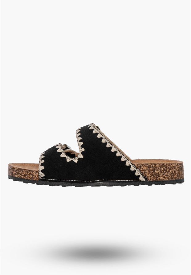 Klapki Damskie Boho Eleganckie Buty Letnie Wygodne Czarne Potocki