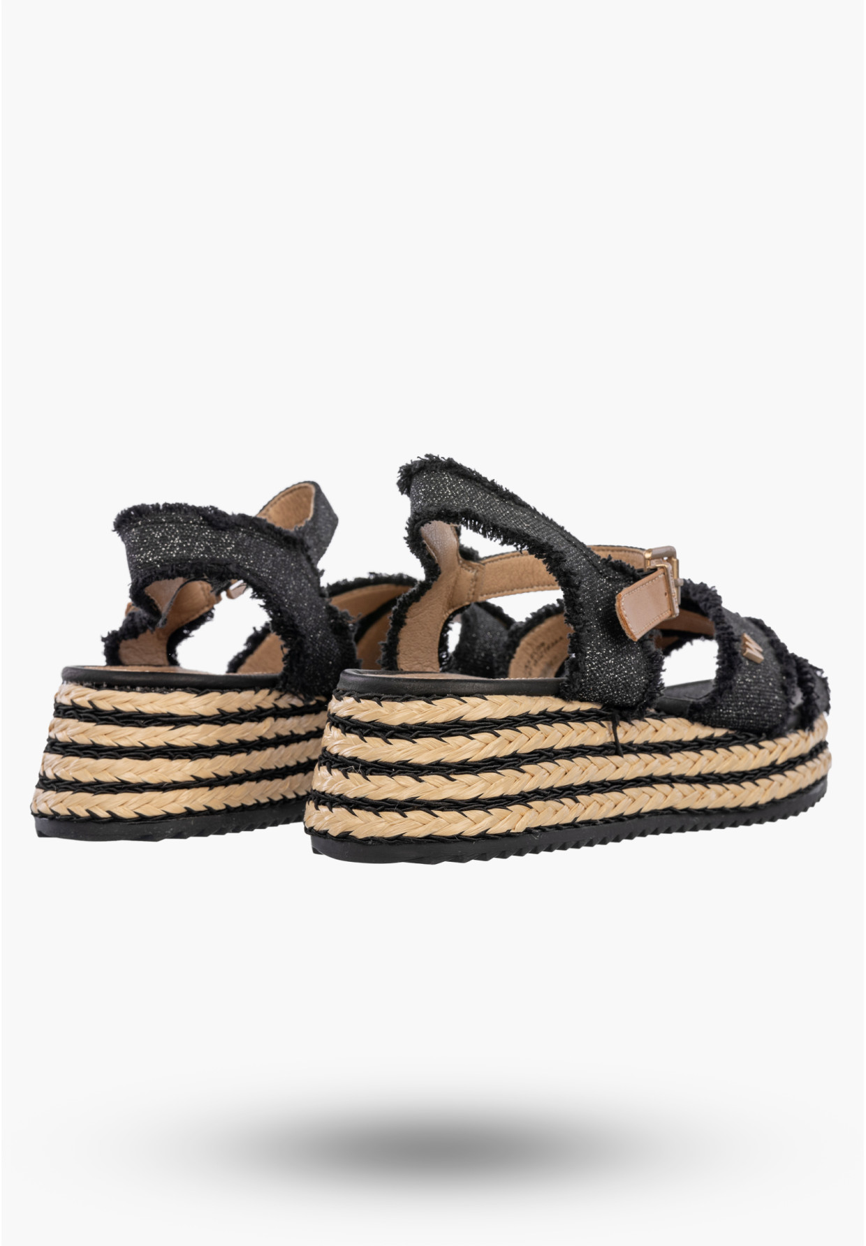 Sandały Damskie Wrangler Na Koturnie Buty Materiałowe Espadryle Granatowe KIM TEX