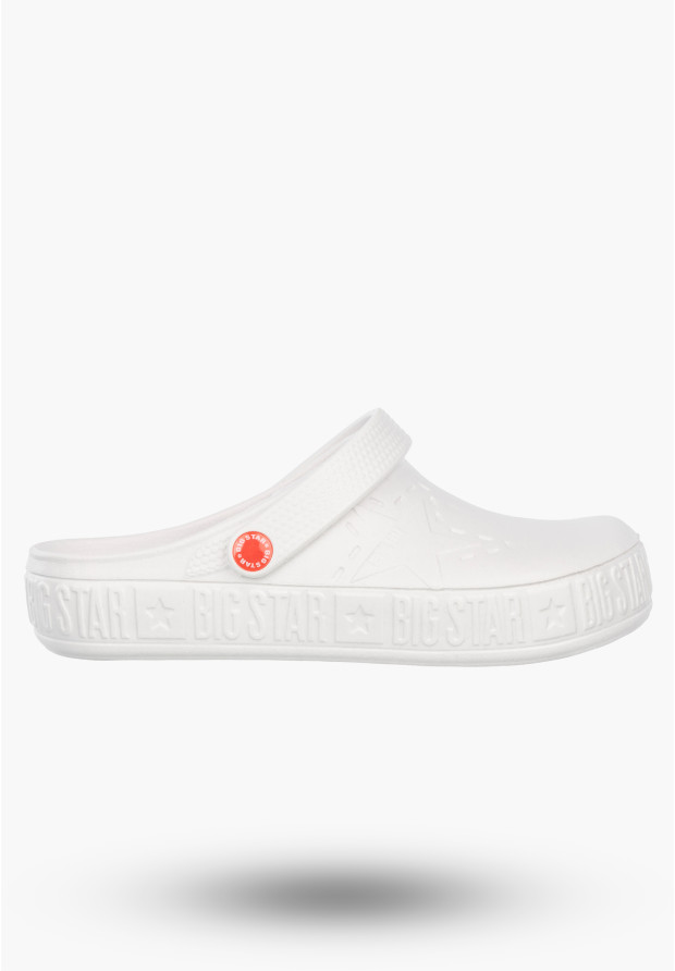 Klapki Big Star Damskie Buty Piankowe Chodaki Białe II275003
