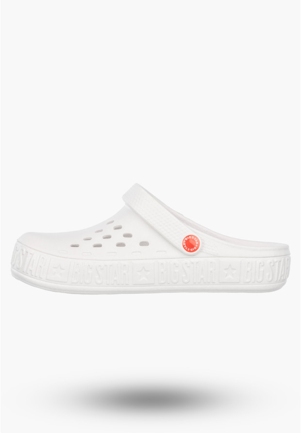 Klapki Big Star Damskie Buty Piankowe Chodaki Białe II275003