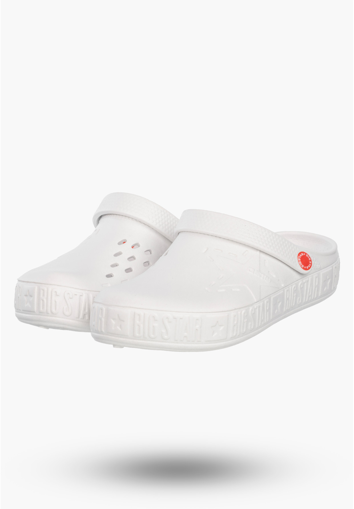 Klapki Big Star Damskie Buty Piankowe Chodaki Białe II275003