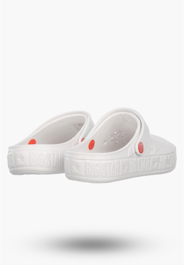 Klapki Big Star Damskie Buty Piankowe Chodaki Białe II275003