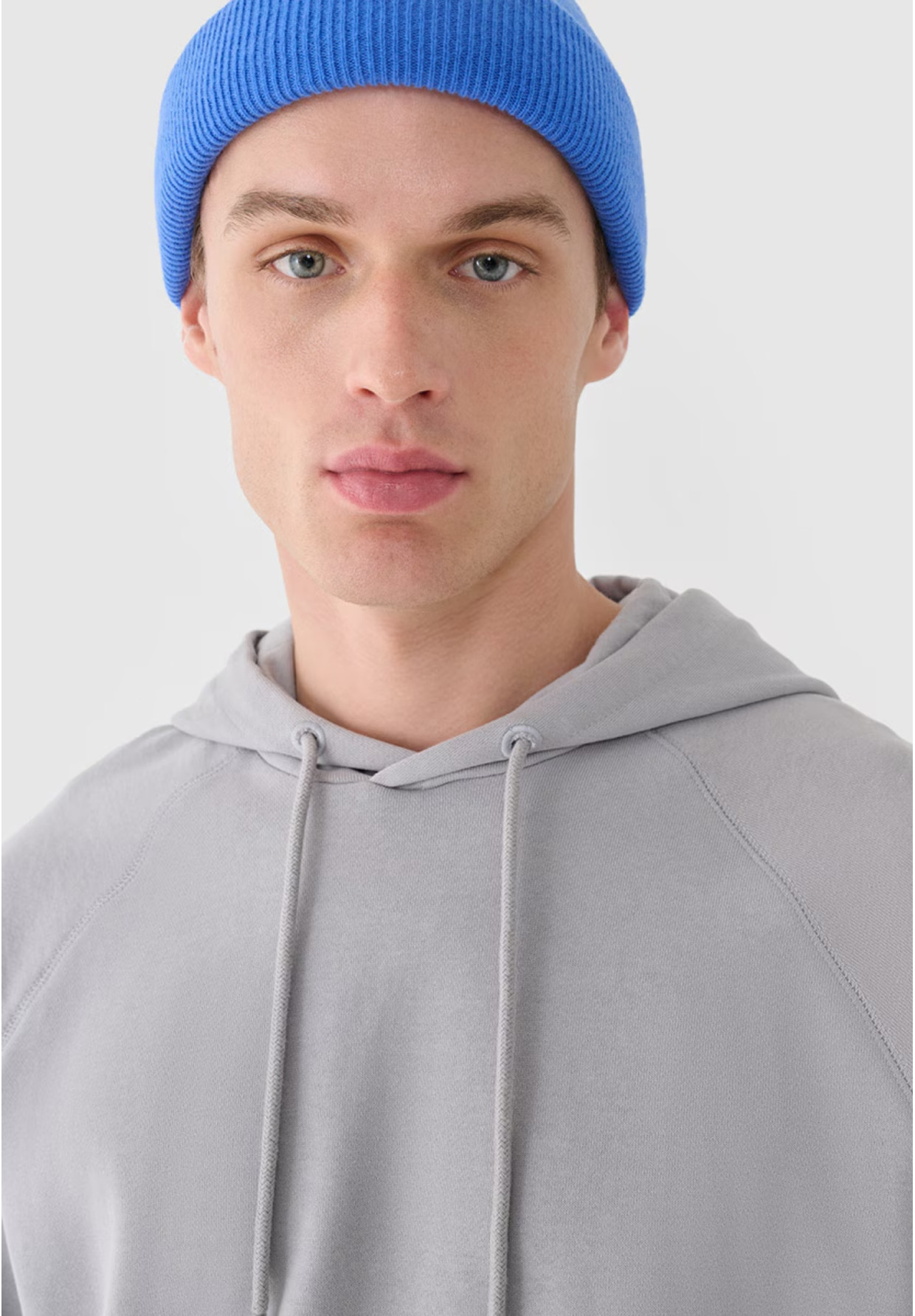 Bluza Męska 4F Z Kapturem Dresowa Z Nadrukiem Szara 4FRAW24TSWSM1821