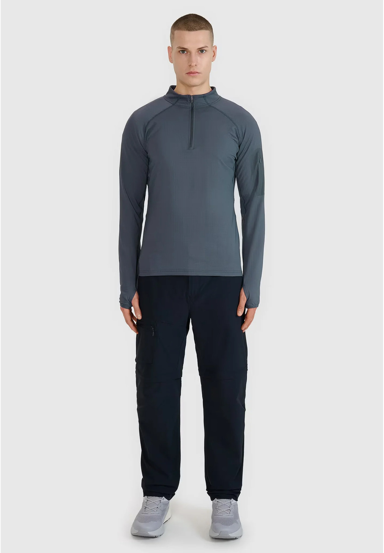 Bluza Męska Trekkingowa 4F Szybkoschnąca Sportowa Antrcyt 4FWSS25TFSWM493