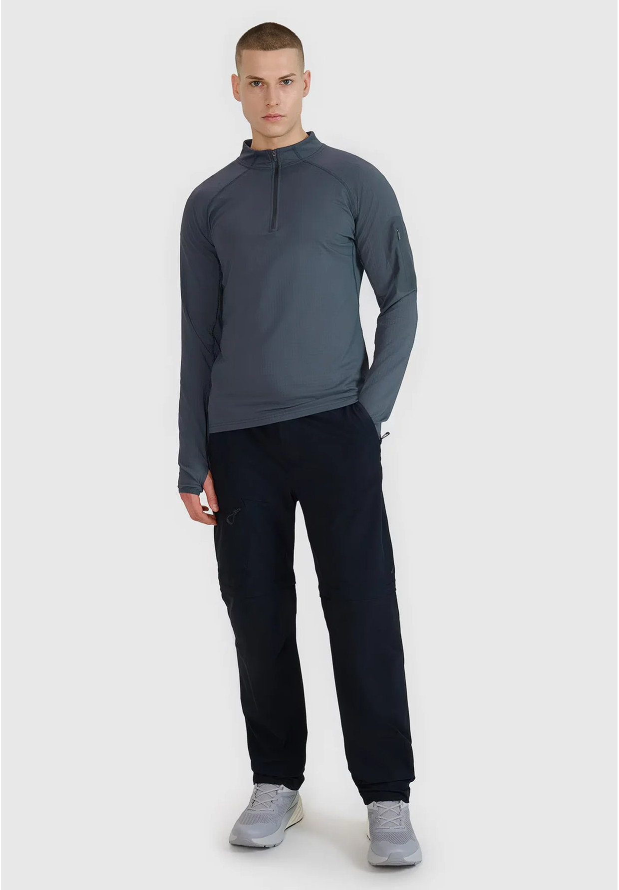 Bluza Męska Trekkingowa 4F Szybkoschnąca Sportowa Antrcyt 4FWSS25TFSWM493