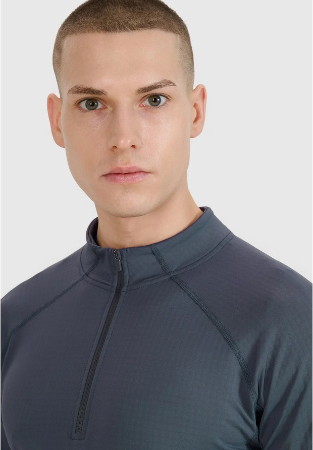 Bluza Męska Trekkingowa 4F Szybkoschnąca Sportowa Antrcyt 4FWSS25TFSWM493