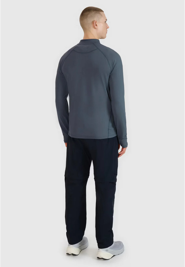 Bluza Męska Trekkingowa 4F Szybkoschnąca Sportowa Antrcyt 4FWSS25TFSWM493