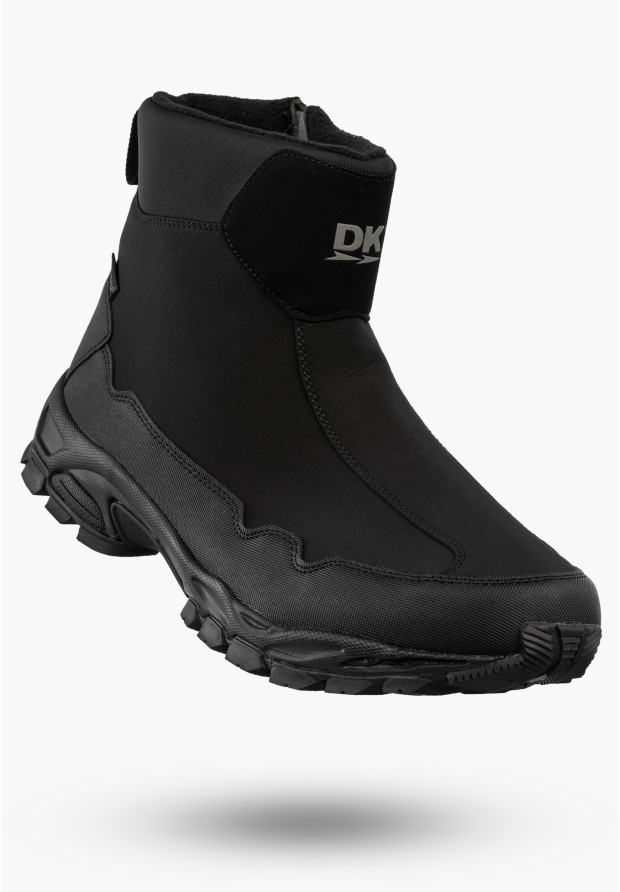 Czarne męskie buty zimowe DK