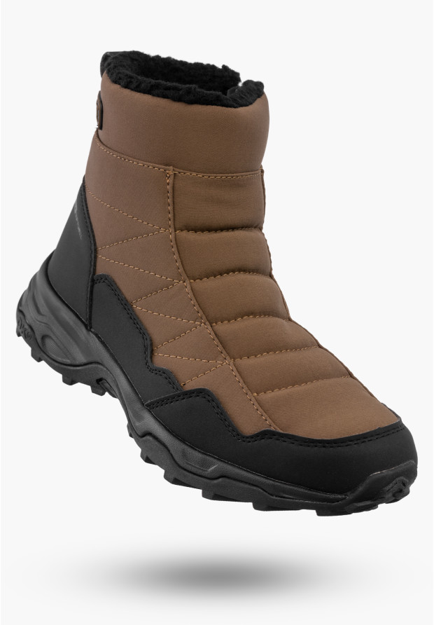 Brązowe damskie buty zimowe DK softshell