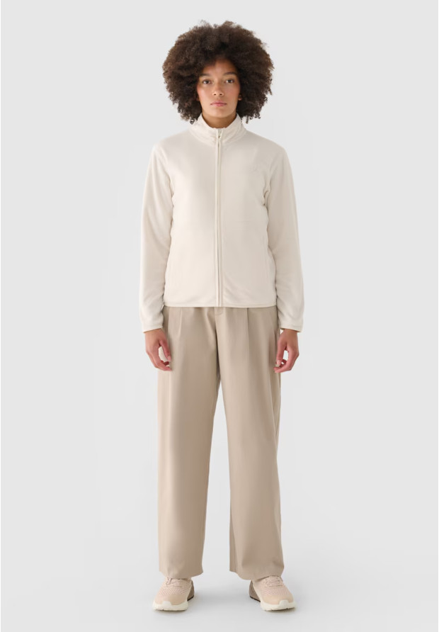 Polar Damski 4F Bluza Ze Stójką Regular Kremowy 4FWMM00TFLEF314
