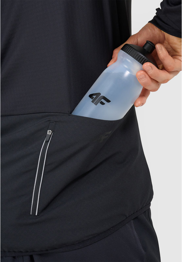 Bluza Męska Rowerowa 4F Szybkoschnąca Sportowa Czarna 4FWSS25TFSWM483