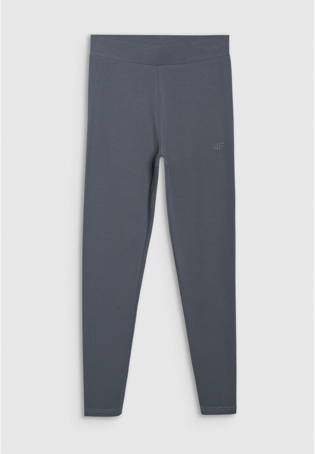 Legginsy Damskie 4F Spodnie Dzianinowe z wysokim stanem Antracyt 4FWAW25TTIGF248