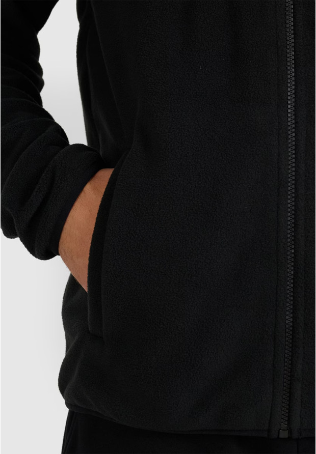 Polar Męski 4F Sportowy Rozpinany Regular Z Kapturem Bluza Czarna 4FWMM00TFLEM317
