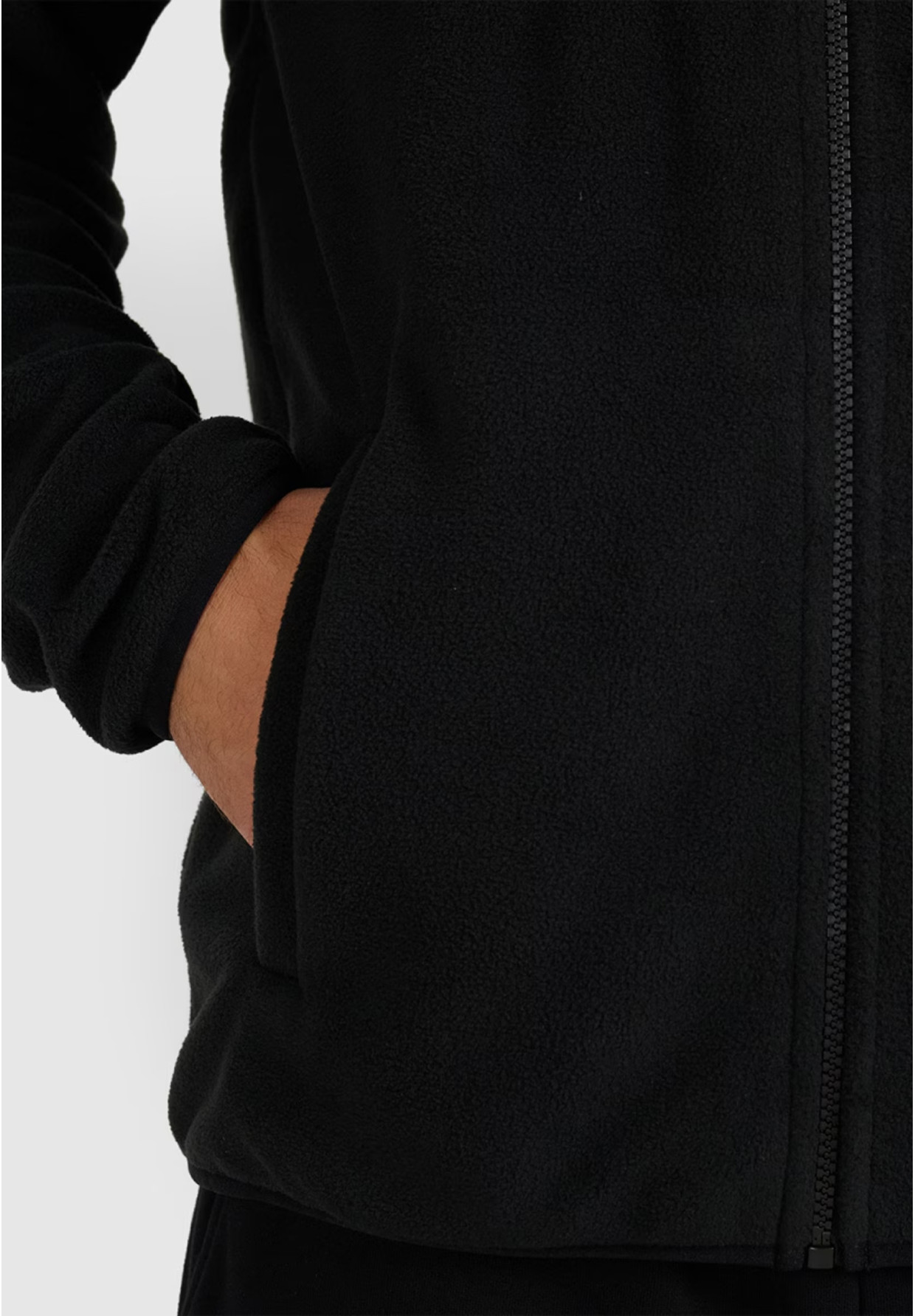 Polar Męski 4F Sportowy Rozpinany Regular Z Kapturem Bluza Czarna 4FWMM00TFLEM317