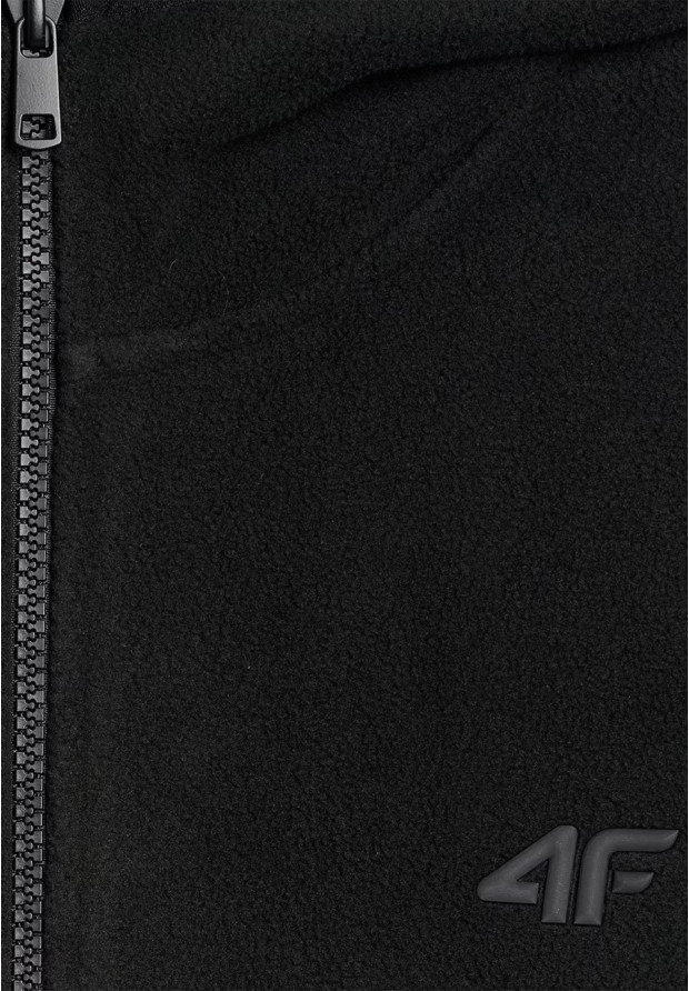 Polar Męski 4F Sportowy Rozpinany Regular Z Kapturem Bluza Czarna 4FWMM00TFLEM317