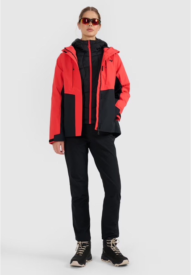 Spodnie Trekkingowe Damskie 4F SoftShell z membraną Czarne 4FWAW25TFTRF0988
