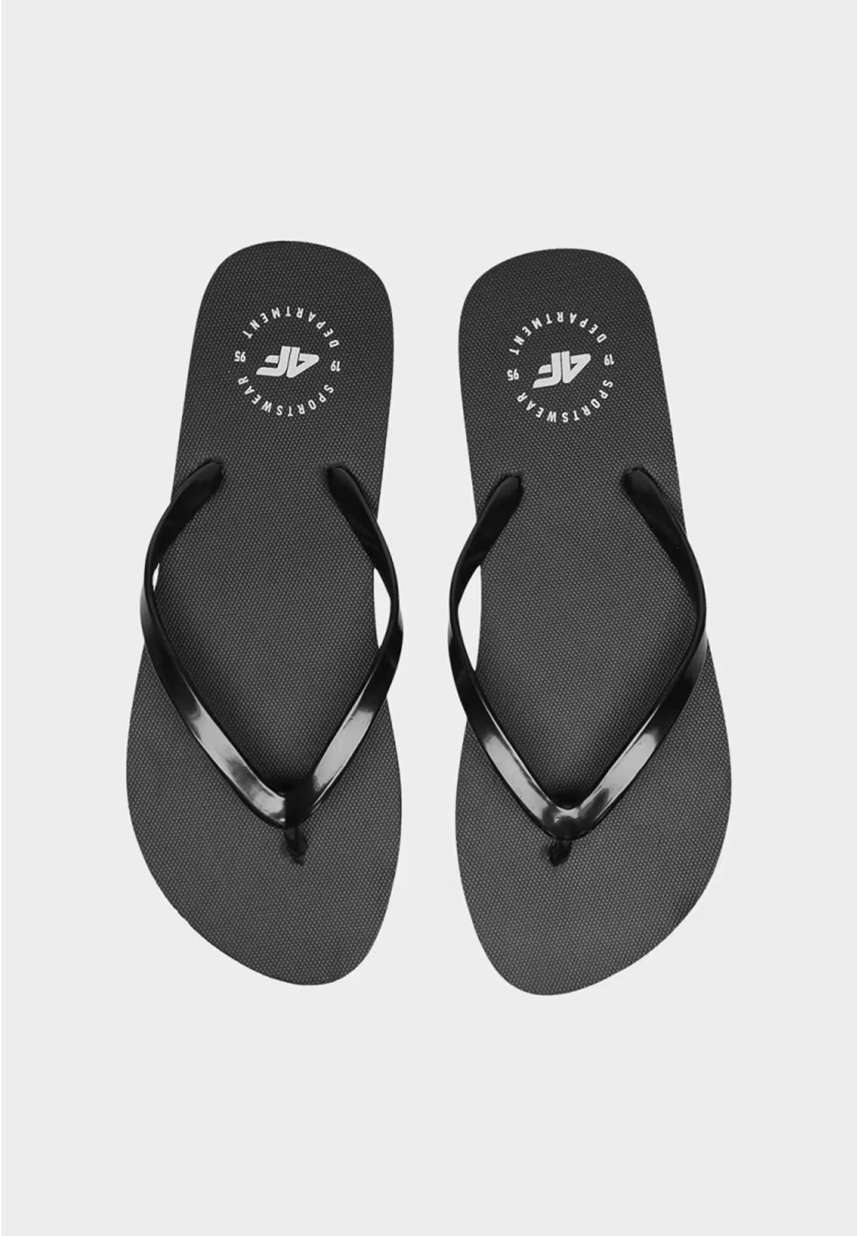 Japonki Damskie 4F Klapki Buty Letnie Plażowe Basenowe Czarne 4FMM00FFLIF018A
