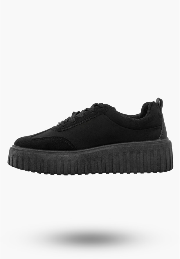 Sneakersy Damskie Buty Na Platformie Półbuty Sportowe Czarne Gelteo