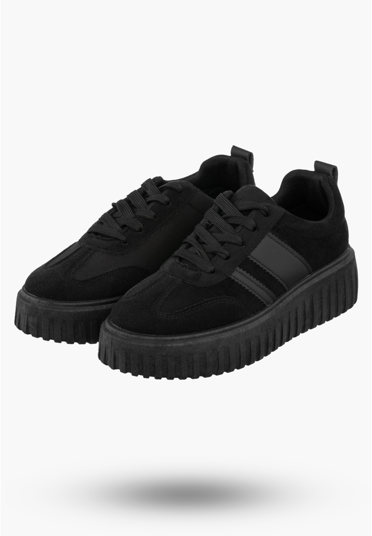 Sneakersy Damskie Buty Na Platformie Półbuty Sportowe Czarne Gelteo
