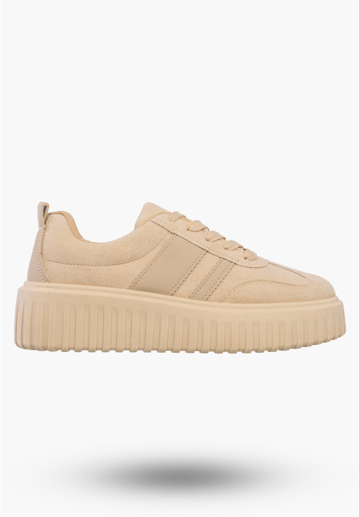 Sneakersy Damskie Buty Na Platformie Półbuty Sportowe Beżowe Gelteo