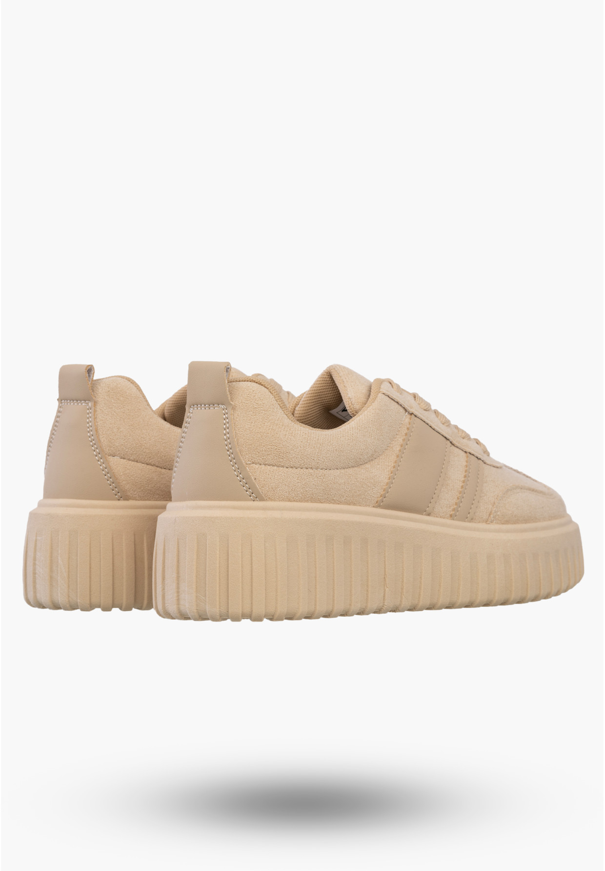 Sneakersy Damskie Buty Na Platformie Półbuty Sportowe Beżowe Gelteo