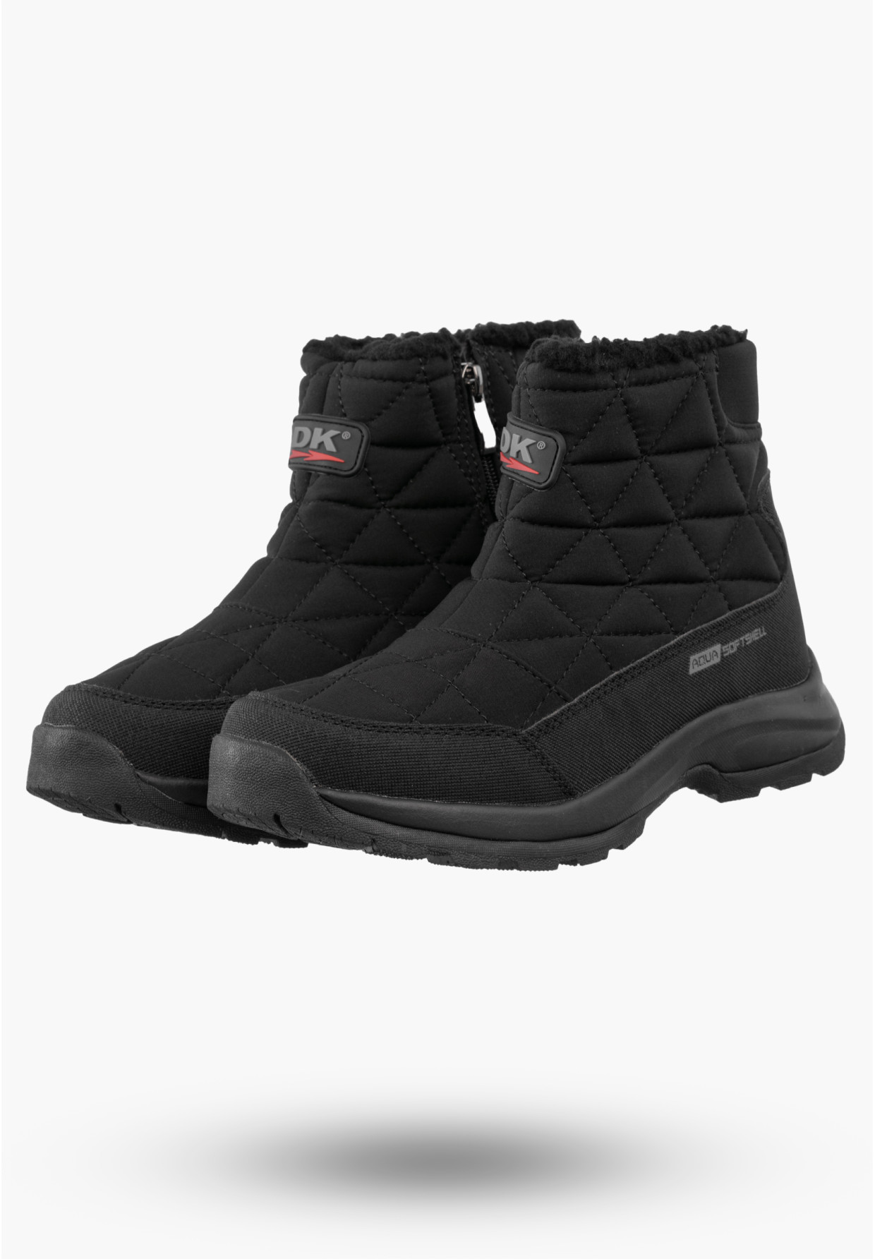 Śniegowce Damskie SoftShell DK Buty Zimowe Ocieplane Czarne Clody