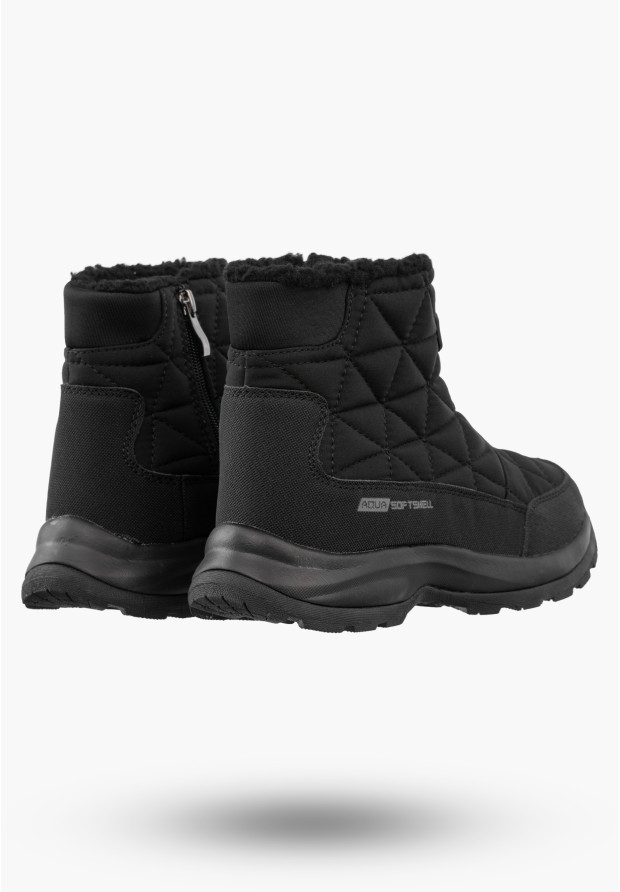 Śniegowce Damskie SoftShell DK Buty Zimowe Ocieplane Czarne Clody