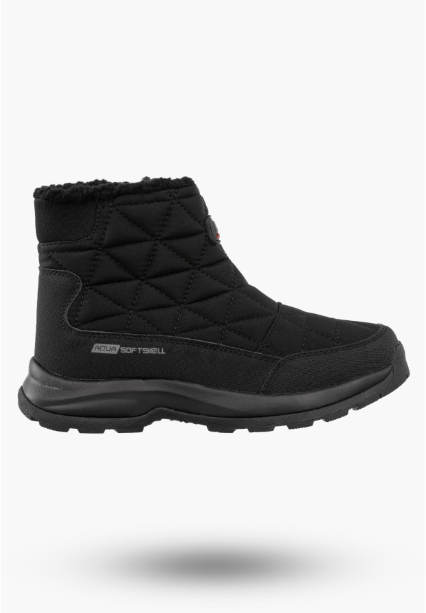 Śniegowce Damskie SoftShell DK Buty Zimowe Ocieplane Czarne Clody