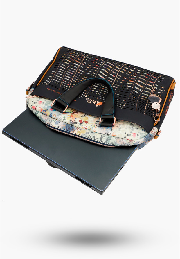 Teczka Damska ANEKKE Torba Biurowa Na Laptopa Granatowa 36772-200