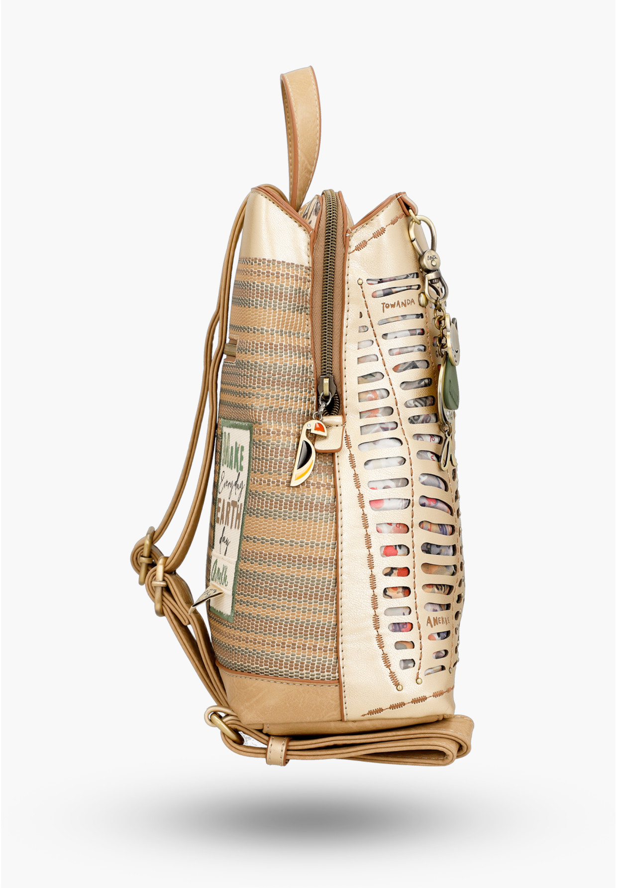 Plecak Damski ANEKKE Casual Elegancki Beżowy Amazonia 36785-227