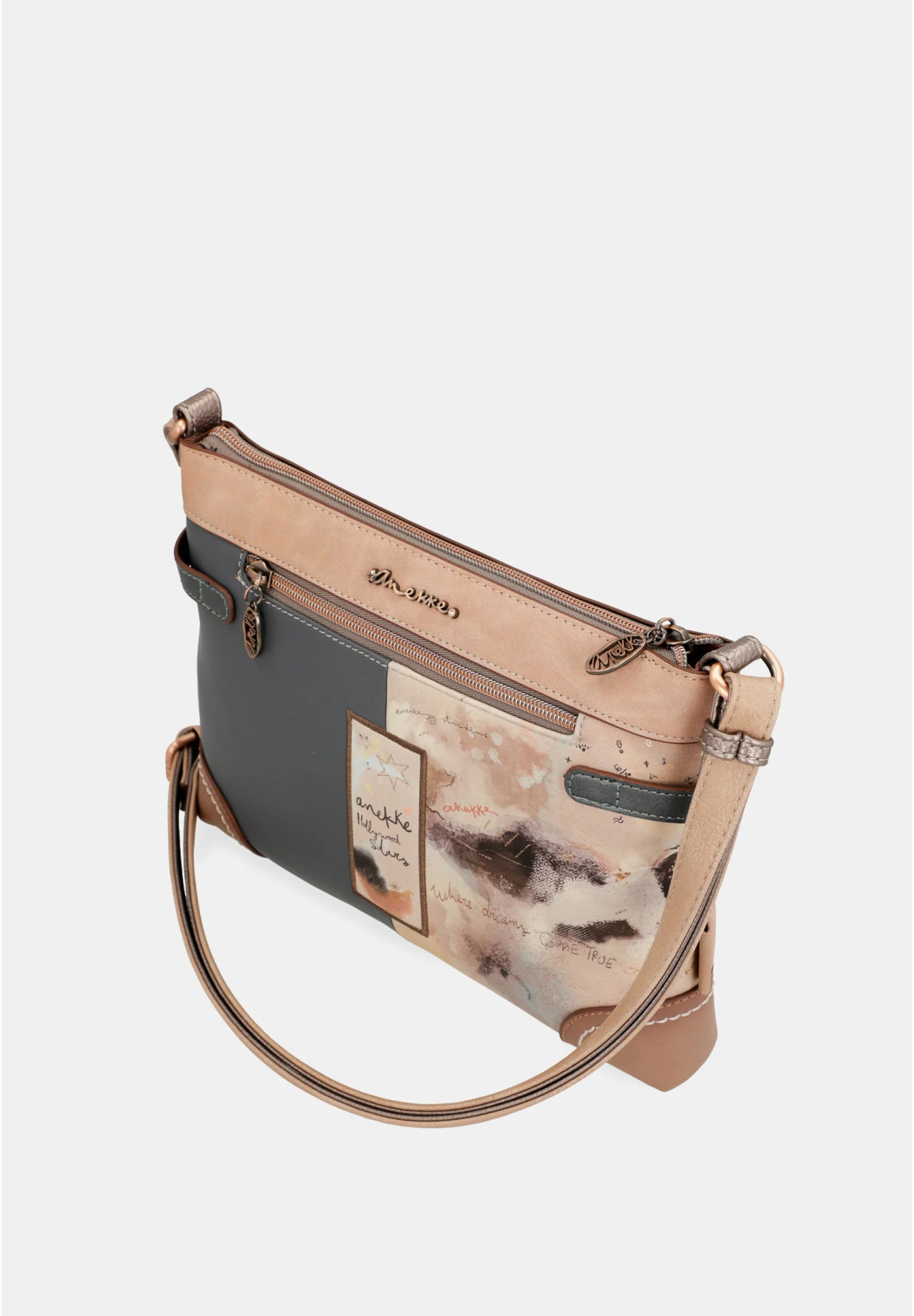 Torebka Damska ANEKKE Torba Na Ramię Crossbody Beżowa Hollywood 38703-701